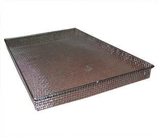 Metal Rectangle Industrial Wire Mesh Baskets Untuk Penyimpanan / Sterilisasi / BBQ