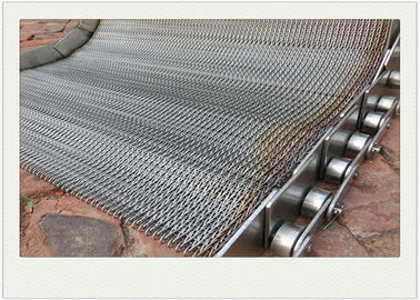 Balanced Weave Stainless Steel Wire Mesh Conveyor Belt Untuk Transportasi Makanan